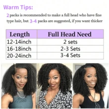 ZHENDEFA 120g 8pcs/Set Natural Black Brazilian Remy Human Hair Fluffy Curly Clip-In Hair Extensions, 20 Clips, 3C 4A Curl Degree, Full Head For Women - SNatural - View 9