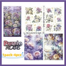1/2 Pack Random Flower Stickers - Multicolor Flower Stickers Suitable For Various Occasions. Can Be Used For DIY Phone Cases, Luggage Or Decorating Your Photo Album - Multicolor - View 5
