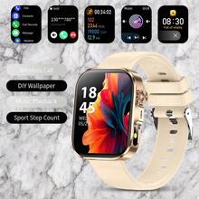 2026 New High-Definition Full-Touch Smart Watch, Unisex - Wireless Calling/Messaging, Multiple Sports Modes, Remote Camera Control, Outdoor LED Light, Compatible With Android And IOS, USB Charging, Alloy Case/Silicone Strap/Metal Strap, Modern Fashionable Clear Display, Fitness Tracker, Smart Watch, Multi-Function Smart Watch, Suitable For Halloween, Thanksgiving, Christmas And Other Occasions - View 11