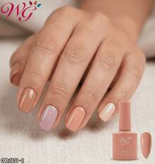 Nude Gel Semi-Permanent Range 12PCS High Coverage And Shine WG Nails - 裸粉色 - 查看 2