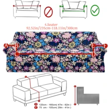 1 buah Kain Sutra Susu Anti Selip Elastis Penutup Rok Sofa Dekoratif, Motif Bulu & Daun Tercetak, Warna-warna Cerah, Ramah Hewan Peliharaan, Anti Debu, Tersedia dalam Ukuran 1/2/3/4 Dudukan, Cocok untuk Semua Musim - MultiWarna - View 16