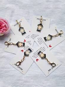 10pcs Graduation Hug Keychain Set, Includes 1pc Graduation Cap Charm And Gown Pendant Keychain, Graduation Party Supplies, Back To School Party Favors - Multicolor - View 1