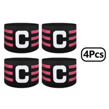 4pcs Set Tricolor Stripe C-Shaped Sleeve Bands, Instantly Identify Team Leaders On The Court, Enhance Team Cohesion. Fits Different Arm Sizes, Sweat & Rain Resistant, Non-Slip, Durable & Wrinkle-Resistant Material For Intense Matches & Daily Training - Multicolor - View 13
