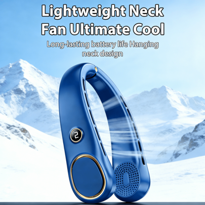 Neck Fan, Hands-Free Bladeless Neck Fan Portable Rechargeable, 360° Cooling Neck Fan, 5-Speed, Silent, 3000MAh Battery Powered USB Wearable Personal Fan For Women, Travel, Outdoor Gifts