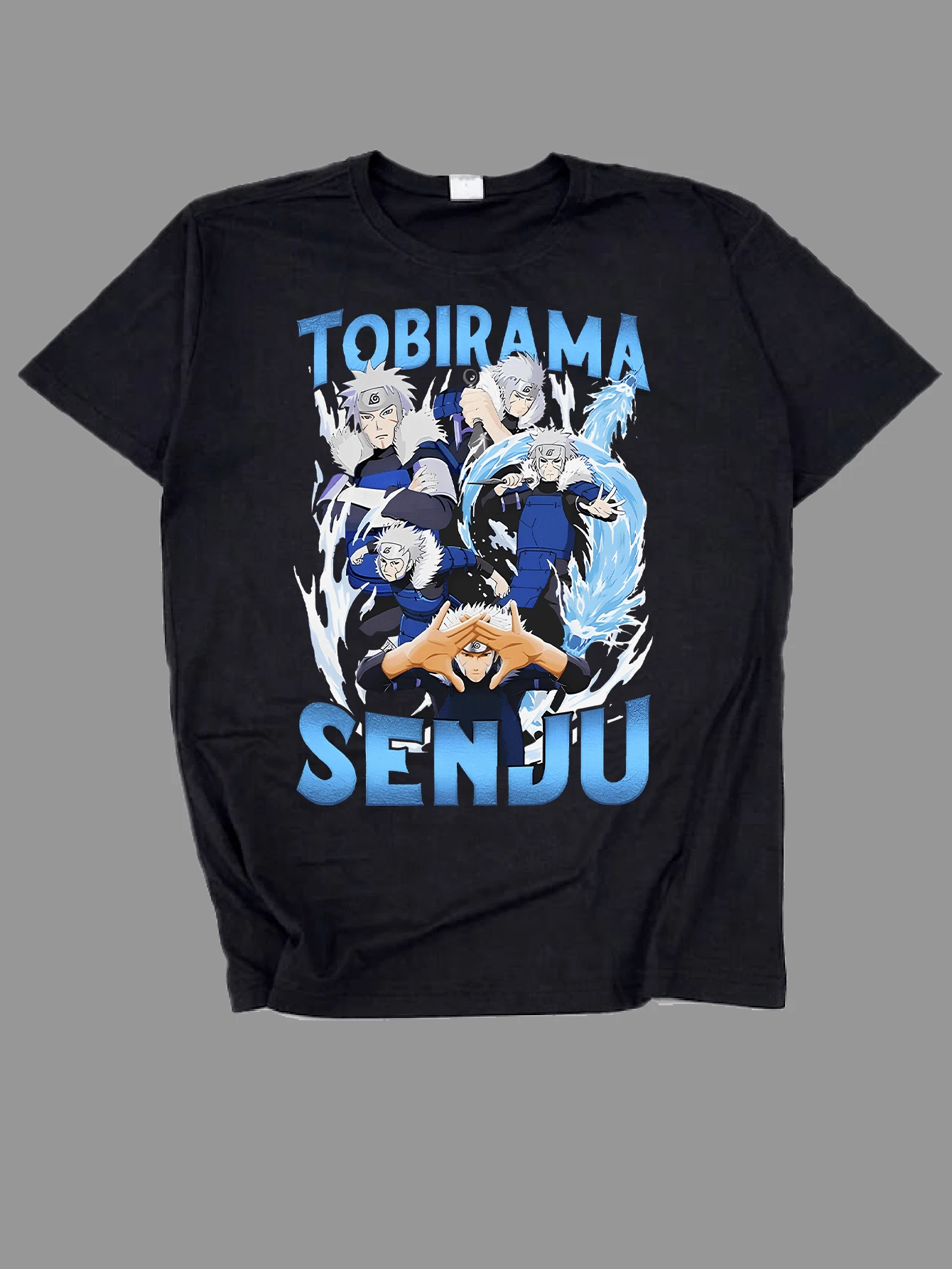 Anime T-Shirt Tobirama Character Unisex 100% Cotton Streetwear Launch Shipping In Various Colors!! - Black - View 1