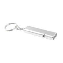 Multifunctional Aluminum Alloy High Decibel Emergency Whistle With Compass, Outdoor Camping Survival Whistle Keychain, Random Color Double Barrel Whistle Pendant Keychain, Outdoor Survival Emergency Whistle High Decibel Camping Tool - Whistle - View 17