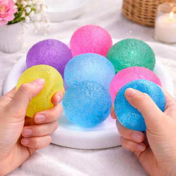 Bóng giảm căng thẳng đàn hồi chậm rực rỡ: Vật trang trí hình cầu dễ thương và đầy màu sắc này là một món quà giảm căng thẳng nhẹ nhàng, phù hợp cho thanh thiếu niên và người lớn, tuyệt vời để chơi trên bàn làm việc và giảm lo âu.