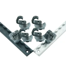 6pcs Heavy-Duty Single Stud Fitting L Track, 30kgs Capacity,Strong Plastic L Hook,Plastic Base Keeper Cargo Control And Secure Fastening - Single Stud Fitting With Hook - View 5