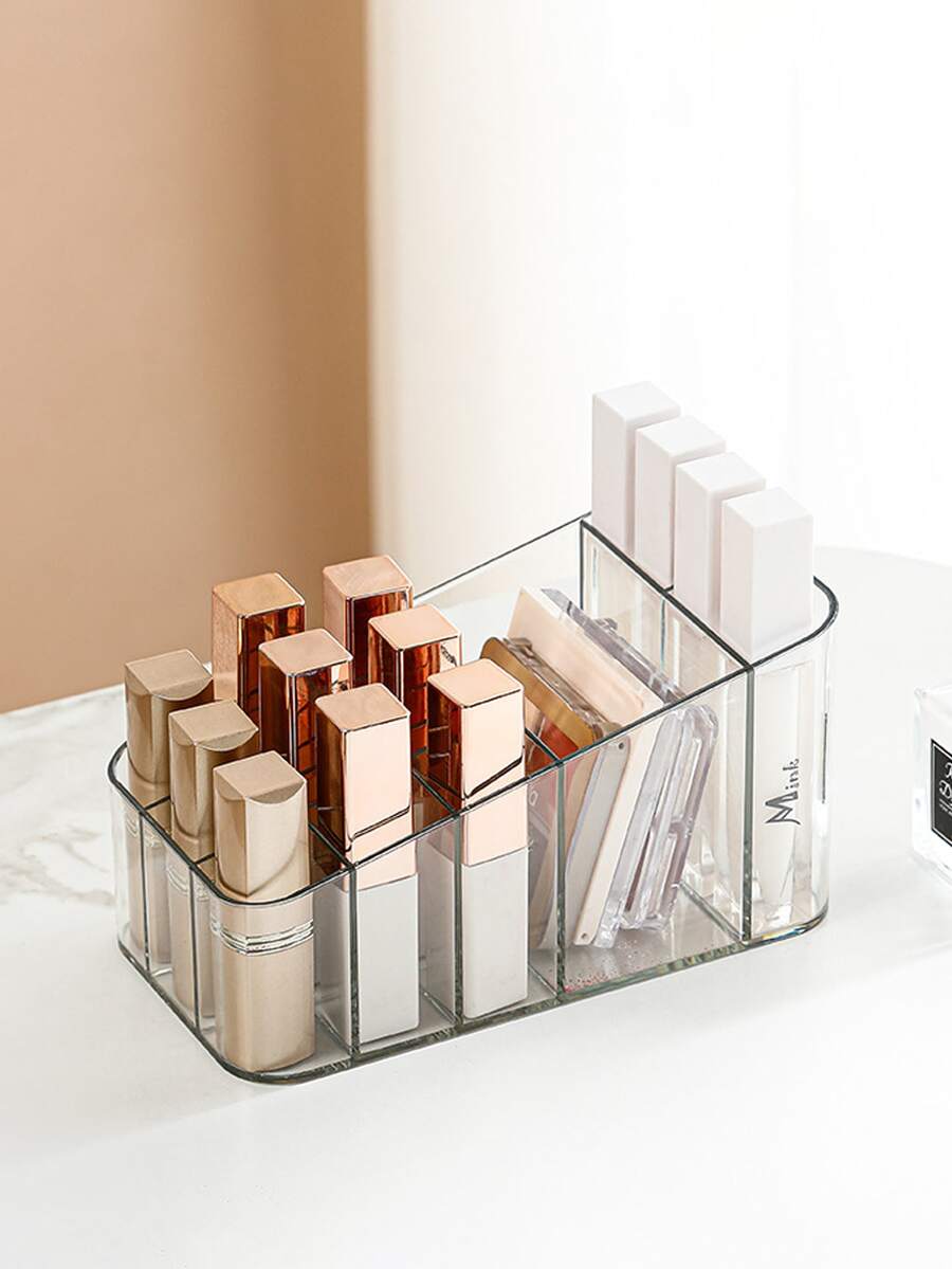 1PC Acrylic Lipstick Storage Box, Lipstick Display Stand, Suitable For The Storage And Organization Of Lipsticks, Eyebrow Pencils, Makeup Brushes, Cosmetics, Perfumes, Etc. Portable Storage Stand, Home Decoration, Exquisite Gift