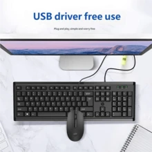 HP KM10 Wired Keyboard and Mouse Set Computer Laptop Mouse USB Wire Keyboard For Office Gaming High Quality Original HP Keyboard and Mouse Sets KM10/K10 - 查看 4