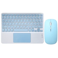 Slim Wireless Bluetooth Keyboard With Touchpad And Bluetooth Mouse, Rechargeable 10-Inch Portable Wireless Keyboard For IPad Tablets, IOS, Android And Windows Devices. Christmas/New Year Gift (2026) - Multicolor - View 14