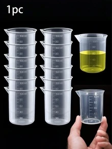 3.38 Fl Oz/100ml Measuring Cup, Thick PP Material, Graduated Plastic Beaker, Multifunctional Marked Liquid Measuring Cup For Kitchen And Laboratory - Multicolor - View 11