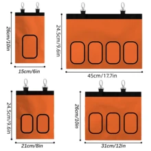 600D Oxford Cloth Rabbit Hay Feeder Bag, Orange Hanging Hay Storage Bag Suitable For Rabbits, Hamsters And Other Small Pets - Coral Orange - View 2