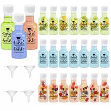 Bộ 32/4 chai rượu nhựa dùng một lần kèm nắp và 2 phễu, thích hợp làm quà tặng tốt nghiệp, quà chúc mừng trong các buổi tiệc tốt nghiệp, họp lớp, lễ tốt nghiệp. - trong suốt - Xem 1