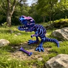 3D Printed Movable Cartoon Tyrannosaurus Rex Toy, Children's Stress Relief Decoration, Realistic Dinosaur Model Birthday Gift, Fidget Toy - Tyrannosaurus Rex - View 2