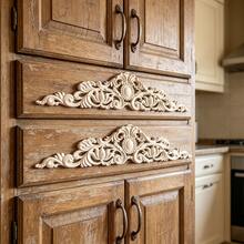 2pcs Solid Wood Carving Inlaid Horizontal Flowers, Woodworking Supplies, Home Decorations, Suitable For Cabinets, Doors And Windows, Furniture, Background Walls, Porches, Offices And Other Decorations, Holiday Decorations, DIY Decorations. - Multicolor - View 11