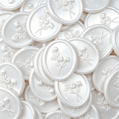 25pcs 3D Floral Wax Seal Stickers - Elegant Olive Green Self-Adhesive Seals Suitable For Wedding Invitations, Envelopes, Gift Packaging, Christmas Cards And Handmade Crafts