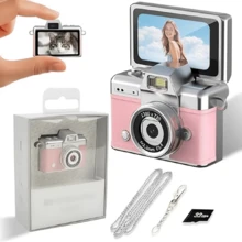 2026 Upgraded Version 1.47-Inch Mini Digital 32GB Camera - HD IPS Flip Screen Selfie Camera With Retro Filters And Recording Features, Multifunctional Pocket Vlog Camera, Ideal For Travel And Content Creation - The Perfect Tech Gift For Creators - View 8