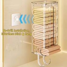 Pace Saving Wall Mounted Storage Organizer, Dustproof Hanging Box For Socks, Underwear, Trash Bags, Home Organization. - View 8
