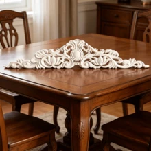 2pcs Solid Wood Carving Inlaid Horizontal Flowers, Woodworking Supplies, Home Decorations, Suitable For Cabinets, Doors And Windows, Furniture, Background Walls, Porches, Offices And Other Decorations, Holiday Decorations, DIY Decorations. - Multicolor - View 3