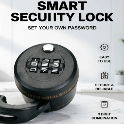 ABS Combination Lock Bottle Cap, 3-Digit Password, Battery-Free, Waterproof Seal Lock For Beverage Freshness - Easy To Use, No Assembly Required