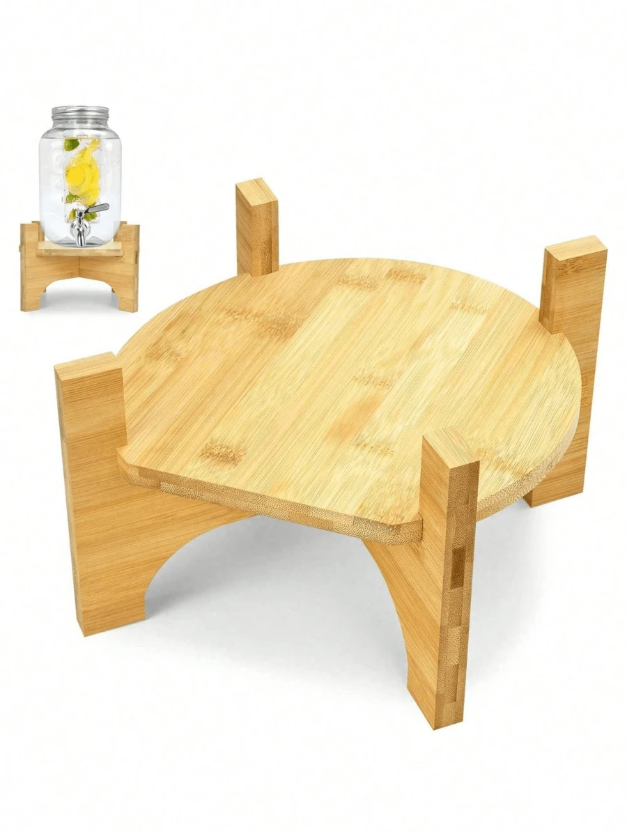 1个饮料分配器支架，适用于直径最大为8.66英寸的玻璃饮料分配器、水壶、玻璃瓶。是家庭、派对和餐饮活动的理想之选。饮料分配器支架，适用于直径8.66英寸的玻璃饮料分配器、水壶和容器，天然竹木材质。 - 米色 - 查看 1