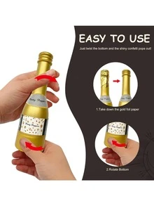 1 Bộ Pháo Giấy Kim Tuyến Champagne | Pháo giấy kim tuyến vàng không cần áp lực, Phụ kiện tạo không khí tiệc tùng, Thích hợp cho đám cưới, sinh nhật, Giáng sinh và Năm mới. - Nhiều màu - Xem 7