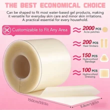 1 Roll Silicone Scar Patch, Suitable For All Skin Types, Reusable Silicone Scar Strips, Professional Use - View 4