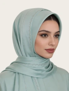 1 chiếc khăn choàng cổ bằng vải chiffon co giãn, họa tiết kim cương, dành cho nữ, kiểu dáng hijab Malaysia, phong cách Trung Đông. - Khăn voan nhiều màu - Xem 10
