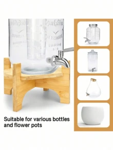 1个饮料分配器支架，适用于直径最大为8.66英寸的玻璃饮料分配器、水壶、玻璃瓶。是家庭、派对和餐饮活动的理想之选。饮料分配器支架，适用于直径8.66英寸的玻璃饮料分配器、水壶和容器，天然竹木材质。 - 米色 - 查看 9