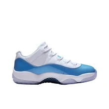 Nike Jordan Air Jordan 11 百搭舒適 耐磨 低筒 復古籃球鞋 男女同款 白藍 - 白藍 - 查看 2
