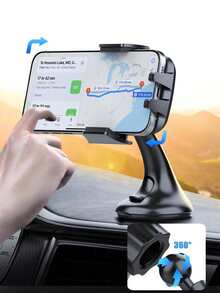 Giá đỡ điện thoại gắn kính chắn gió ô tô đa năng, có giác hút, xoay 360°, giá đỡ định vị GPS, lực hút mạnh 15KG, thao tác bằng một tay, phù hợp với mọi loại điện thoại thông minh, có thể lắp đặt trên kính chắn gió và bảng điều khiển ô tô. - Giá đỡ điện thoại - Xem 6