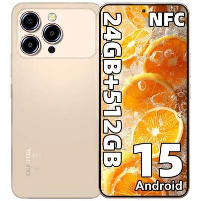  OUKITEL P1 PRO NFC Smartphone Android 15, 6.7-inch FHD+ AMOLED 120Hz, 24(8+16)GB+512GB ROM Dual 4G Cellphone, 5150mAh Battery