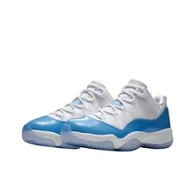 Nike Jordan Air Jordan 11 百搭舒適 耐磨 低筒 復古籃球鞋 男女同款 白藍 - 白藍 - 查看 3
