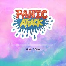 Water Drop PANIC ATTACK, Perfectly Recreates The State Of Anxiety, Panic, And Emotional Instability, Used To Express Your Emotions Waterproof Vinyl Sticker - Durable Smooth Surface, Self-Adhesive Bumper Sticker, Suitable For Cars, Windows, Laptops, Trucks, Water Bottles - Multi-Functional Durable Design, Car Sticker - Vinyl - View 3