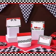 20pcs Racing Car Logo Folding Table Cards, Blank Name Cards For Dining Table Decor, Birthday Party, Race Track Decoration - 1 - View 3
