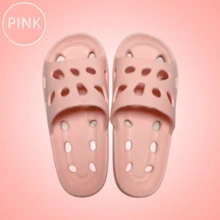 3 Pairs Unisex Bathroom Slippers, Solid Color Breathable Open Toe Slippers, Comfortable Non-Slip EVA Material, Breathable Design, No Water Accumulation Inside - Multicolor - View 22