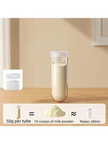1/5/10pcs Graduated Milk Powder Storage Tube Leak Proof Screw Lid Infant Formula Container Portable Travel Snack Fruit Powder Storage Bottle - Transparent - View 10