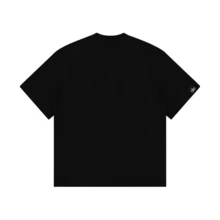 Alo Yoga Classic Logo Short-Sleeved T-Shirt, Black And Yellow Color Blocking, Heavyweight Pure Cotton, Loose Fit, Unisex Casual Top, Couple Style. - 查看 3