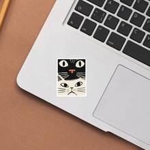 Kucing Hitam Putih, Dua Kucing Saling Menatap dengan Nuansa Bercerita, Dapat Melambangkan Persahabatan atau Tatapan Manis - Stiker Vinyl Tahan Air - Permukaan Halus Tahan Lama, Stiker Bumper Perekat Sendiri, Cocok untuk Mobil, Jendela, Laptop, Truk, Botol Minum - Desain Tahan Lama Multi-Fungsional, Stiker Mobil - vinil - View 5