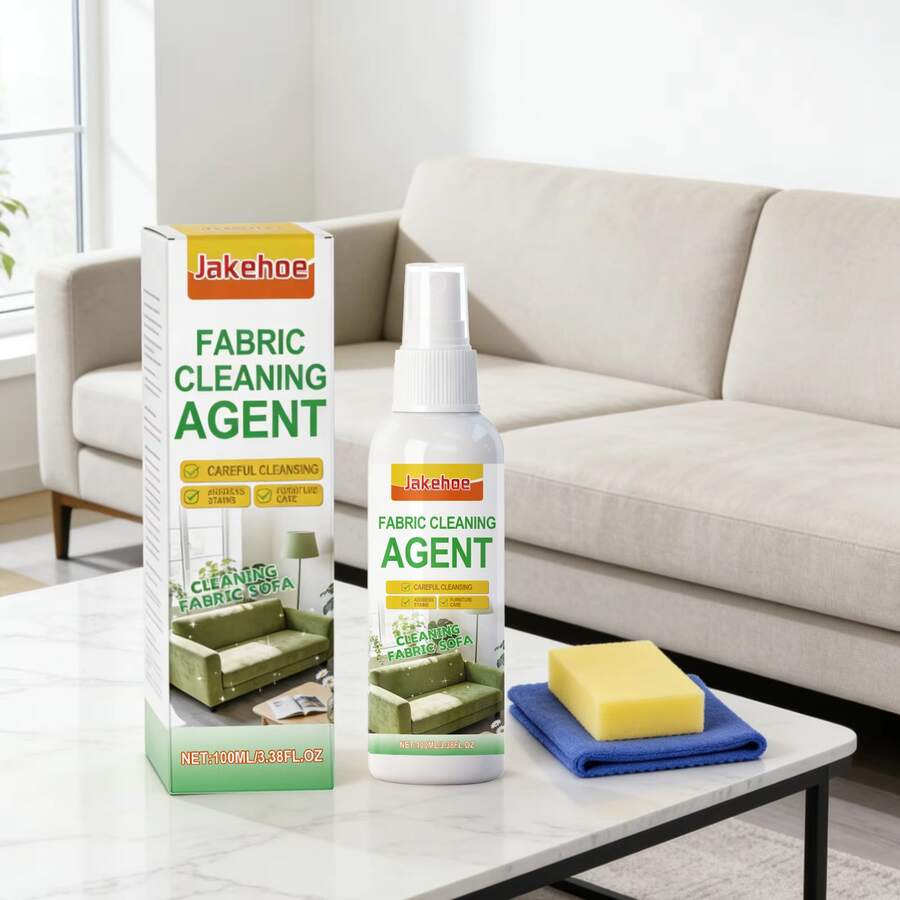 jakehoe Fabric Cleaning Agent - Removing Stubborn Stains, Reducing Odors, Safety Formula, Gentle And Harmless, Furniture Care, Waterless Dry Cleaner, Upholstery Stain Remover, Curtain Carpet Cleaner - 液體 - 查看 1