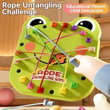 Frog/Circular Knot Puzzle Challenge Game, Montessori Educational Cognitive Jigsaw Toy, Parent-Child Interactive Logic Game With Multi-Level Difficulty, Easy Disassembly And Replacement Sensory Travel Toy, Suitable For Preschool Boys And Girls - Multicolor - View 5
