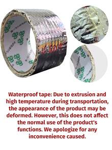 1卷393.7英寸重型防水铝箔胶带 - 超耐用、耐热、绝缘、防漏、防锈、即时密封，适用于管道、通风管道、屋顶、墙壁和泳池维修 - 多色 - 查看 6