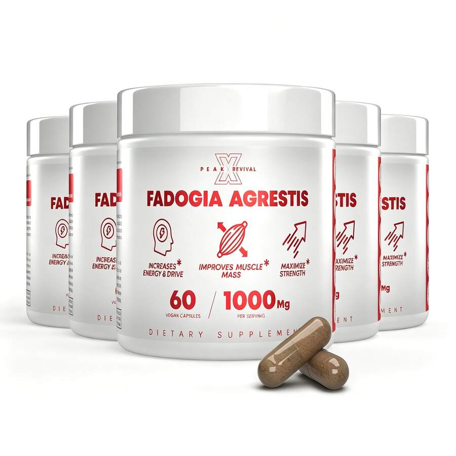 Testosterone Booster For Men With Fadogia Agrestis 1000mg Per Serving - Improve Natural Testosterone Production, Increase Energy And Muscle Growth - Workout Supplement USA Made (60 Capsules) - 5 包 - 查看 1