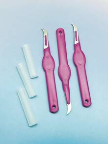 Bộ 1/3 dụng cụ tháo chỉ may DIY màu hồng kèm vỏ bảo vệ, chống đâm thủng, tay cầm bằng nhựa tiện dụng, sắc bén và bền, thích hợp cho việc may vá vải dày, sửa chữa và chỉnh sửa quần áo. - Dụng cụ tháo chỉ màu hồng - Xem 7