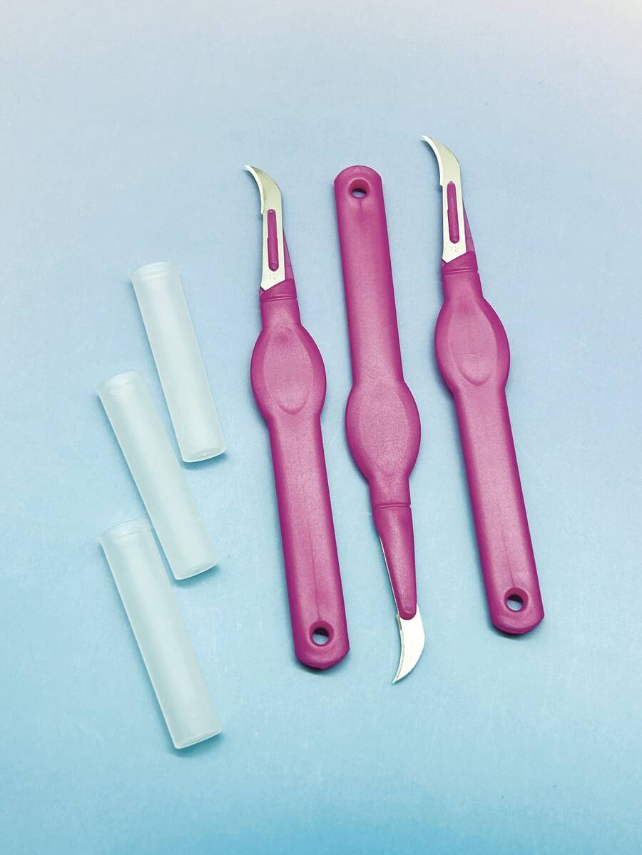 Pink Handheld Seam Ripper With Safety Cap To Protect Blade And Avoid Scratch Risk, Durable Sharp Sewing Tool For Removing Labels, Modifying Old Clothing And Repairing Thick Fabrics, Essential Creative Tool For Sewing And DIY Craft Enthusiasts - Pink Suture Remover - View 1