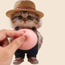可爱3D猫咪肚皮墙贴 - 柔软舒适的小猫咪垫，动物防撞保护垫，适用于公寓、家庭、浴室、厨房和卧室，也可用于手机、笔记本电脑、宠物门/墙面保护，强力粘胶 - 幸運馬防撞貼 - 查看 8
