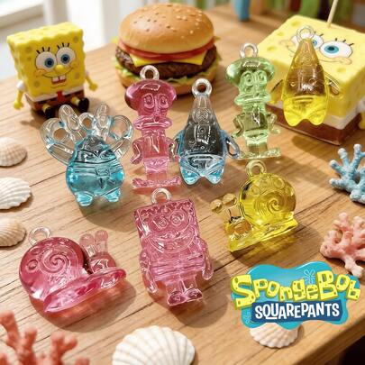 SpongeBob SquarePants Set de 6 piezas/12 piezas/18 piezas de esculturas de resina de mini animales de estilo aleatorio de la serie Bob Esponja, figuras decorativas de dibujos animados, sin necesidad de alimentación eléctrica, adecuadas para los personajes de Bob Esponja, Calamardo, Sandy, Plankton, Sr. Cangrejo, aplicables para jardín, fiesta, micro paisaje, decoración de acuario, ideal para manualidades DIY, jardinería, plantas en maceta, decoración de automóviles y fiestas (el producto puede diferir de la imagen)