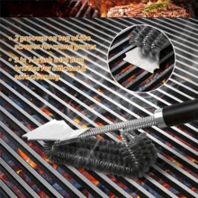 Mejora tu juego de barbacoa con 1 pieza de cepillo de acero inoxidable para parrilla - ¡Herramienta de limpieza y mantenimiento! - B - Ver 2