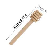 1pc Large Size New Beechwood Honey Spoon, Wooden Honey Stirrer, Solid Wood Honey Dipper, Honey Extraction Stick - View 3